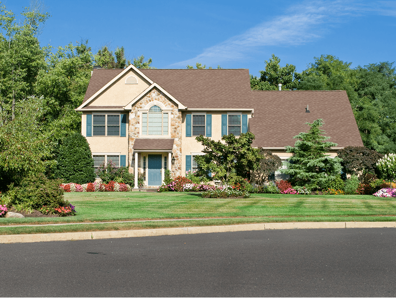 A lawn after a professional liquid fertilizer treatment